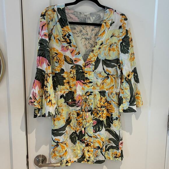 Maaji Floral Spring Garden Swim Coverup Large - Picture 2 of 11